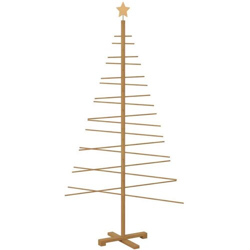 VidaXL Drveno božićno drvce s stalakom Smeđa 180 cm bambus Slike