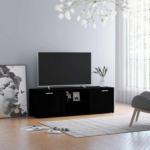 Furnova TV omarica črna 120x34x37 cm iverna plošča, (21923731) Cene