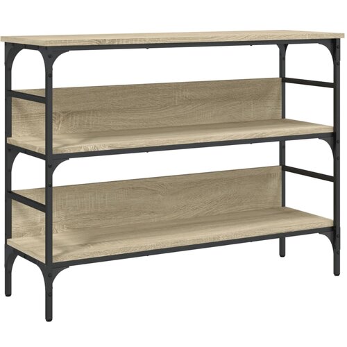 Maison Chic Konzolna mizica - miza ob steni sonoma hrast 100x32x75 cm inženirski les, (21786027) Slike