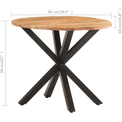  Bočni stolić 68 x 68 x 56 cm od masivnog bagremovog drva - 1 Masivno bagremovo drvo Slike