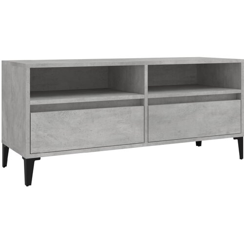 Maison Chic TV omarica - TV stojalo - Televizijska omarica betonsko siva 100x34,5x44,5 cm inženirski les, (21701050) Slike