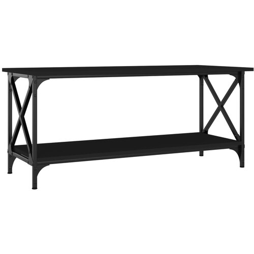 Maison Chic Klubska mizica - kavna mizica - Nizka mizica črna 100x45x45 cm inženirski les in železo, (21754147) Slike
