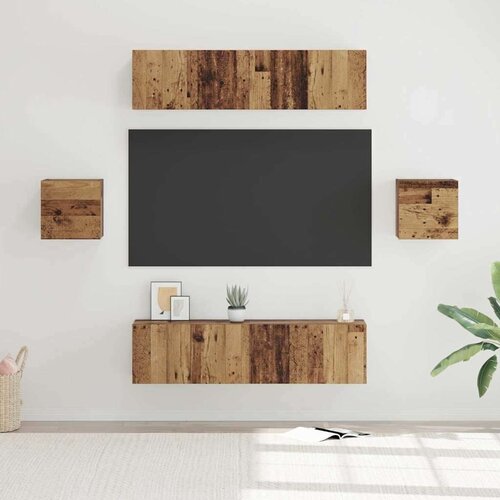 vidaXL Komplet TV omaric 6 pcs Star les Srednja 30.5 x 30 x 30 cm Cene