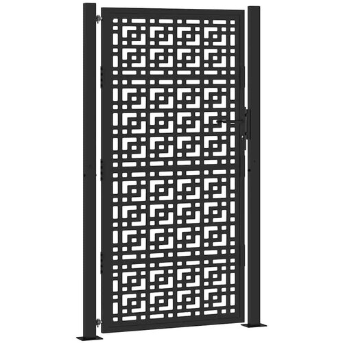  Vrtna vrata crna 105x180 cm dizajn čeličnog križa Slike