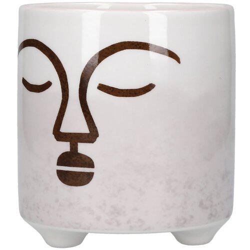 Kitchen Craft Bijelo-ružičasta keramička posuda za cvijeće Terracotta Face Slike