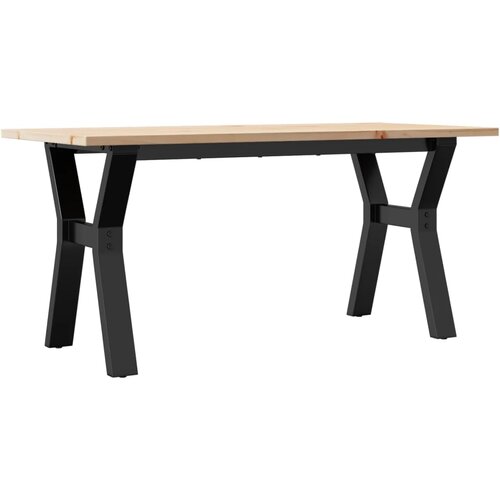  Stolić za kavu Y-oblika 100x50x45cm borovina i čelik Slike