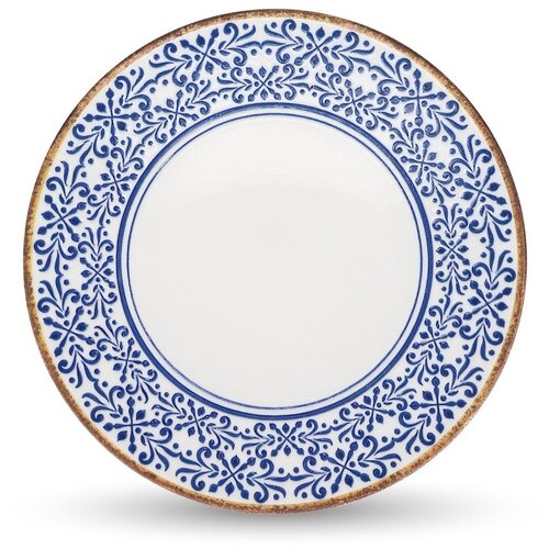 BonBistro Bijeli/plavi porculanski tanjur za serviranje &amp;oslash; 32 cm Azul &amp;ndash; Slike