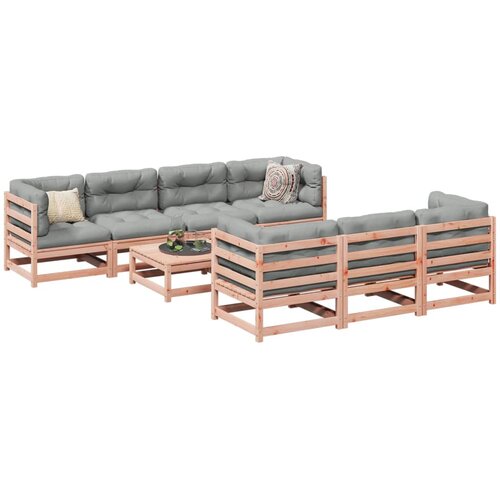  8-dijelni set vrtnih sofa s jastucima masivno drvo duglazije Cene