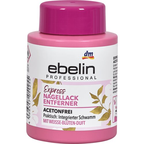 ebelin PROFESSIONAL Express odstranjivač laka za nokte bez acetona 75 ml Cene