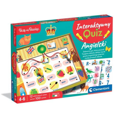  Edukativna igra Interaktivni kviz Engleski jezik Poljski jezik Clementoni 50943 Slike