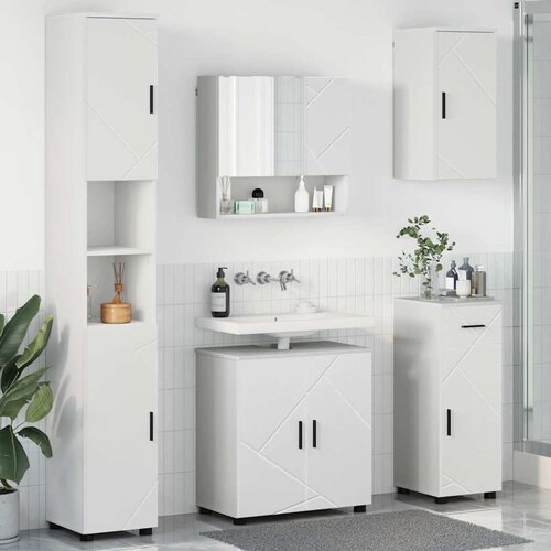 vidaXL Set namještaja za kupaonicu Zidne 5 pcs Bijelo 61 x 35 x 64 cm Cene