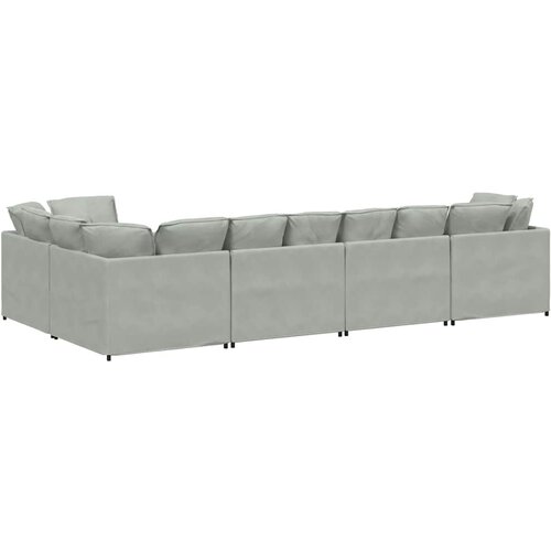  Modularna sofa s jastucima, bar&amp;scaron;unasta, svijetlosiva Slike