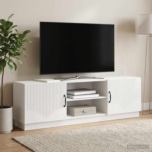 TV ormar Bijela visokog sjaja 150 x 31 x 47 cm Cene