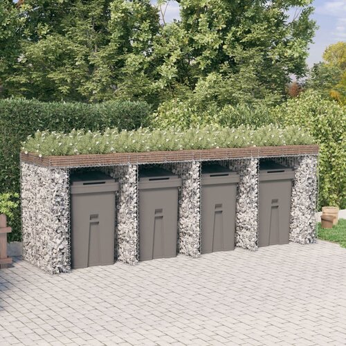  Gabionski zid za kantu za smeće 350x91x120 cm pocinčano željezo Cijene