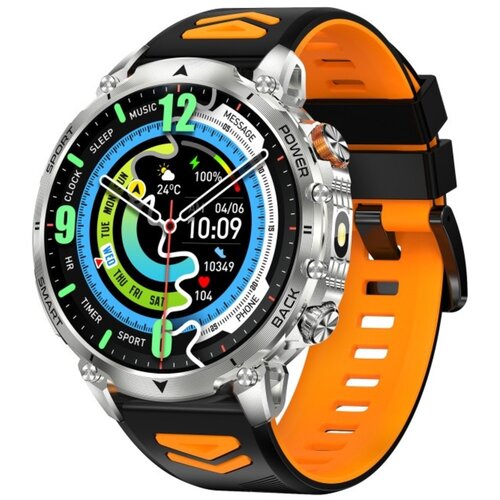INF Pametna ura z Bluetooth klici, 1.7 inch IPS zaslon, 1400mAh baterija Silver Orange, (5000310548) Cene