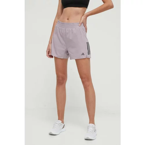 Adidas Kratke hlače za tek Own the Run vijolična barva
