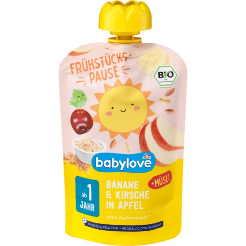 babylove Užitak banana i višnja u jabuci, sa muslijem, od 1. godine 100 g Cene