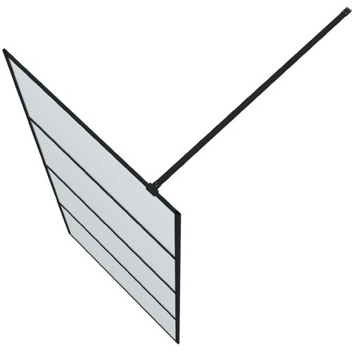 VidaXL Pregrada za tu&amp;scaron; crna 90 x 195 cm s mutnim staklom ESG Slike