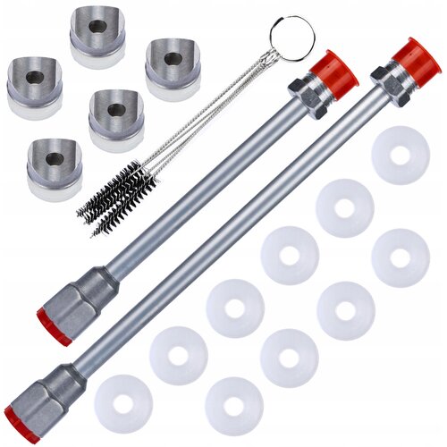 Rosfix KOMPLET KOPJA ZA BRIZGALNO PIŠTOLO ZA BARVO 30CM + 50CM + 10X TESNILO + ČOPIČI ZA ČIŠČENJE BRIZGALNE PIŠTOLE + 5X VTIČNICA ZA ŠOBNI ŠČITNIK, (21736796) Cene