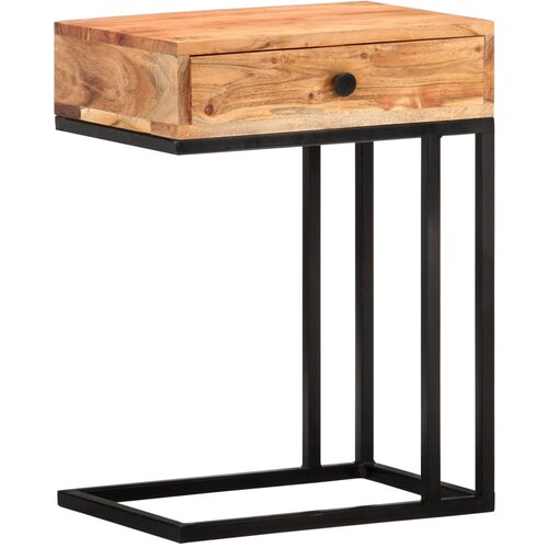 Furnova Stranska mizica U-oblike 45x30x61 cm trden akacijev les, (21914861) Cene