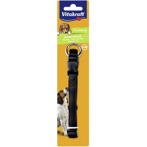 Vitakraft Ovratnik za pse, nylon Softline, 30-45 cm / 15 mm, Crna Cijene