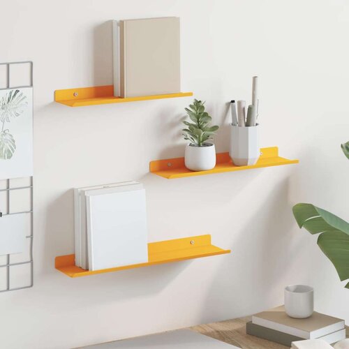  Polica na zidu s policom Zidne 3 pcs Žuta 40 x 9 x 2 5 cm - žuta boja senfa 30/35/40 x 9 cm 1 Cijene