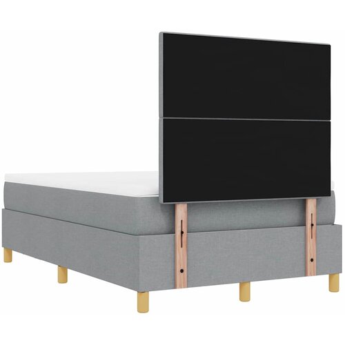  Krevet s opruga kutije Svijetlo siva 120 x 200 cm tkanina Slike