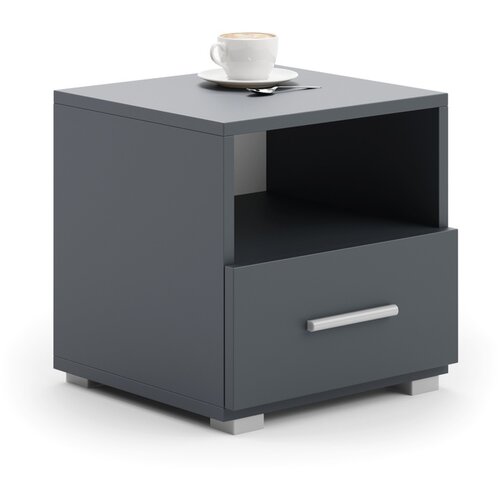 Kobi Furniture Nočna omarica Emi siva - ročaj aluminijasti, (21960700) Cene