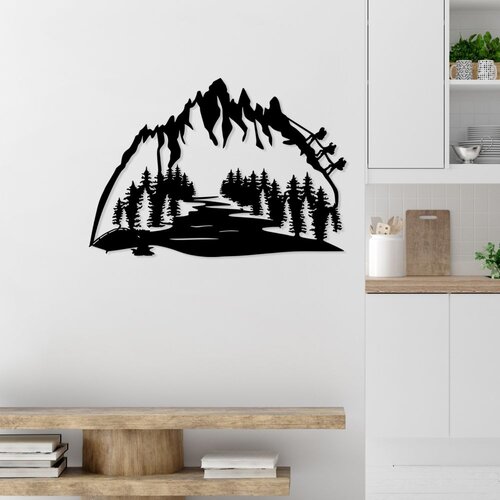 Wallity Zidna dekoracija Parkway, 48 x 70 cm, Crna Cene