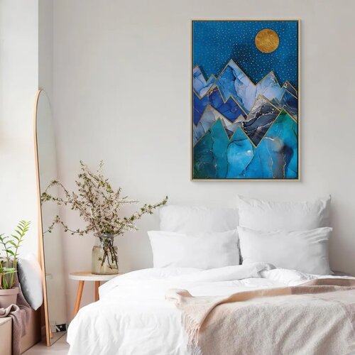  Slika - Night Walk (1 Part) Vertical 40x60 U prirodnom drvenom okviru Cene