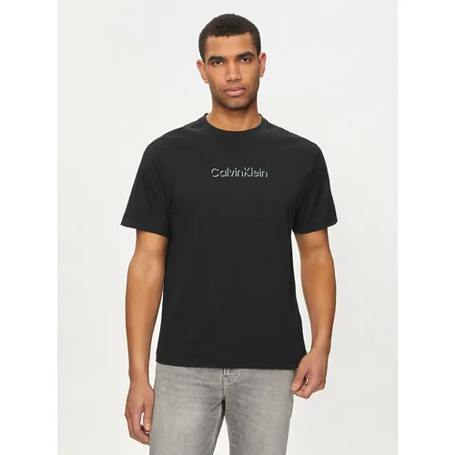 Calvin Klein Majica Shadow Embosed Logo K10K113105 Črna Regular Fit