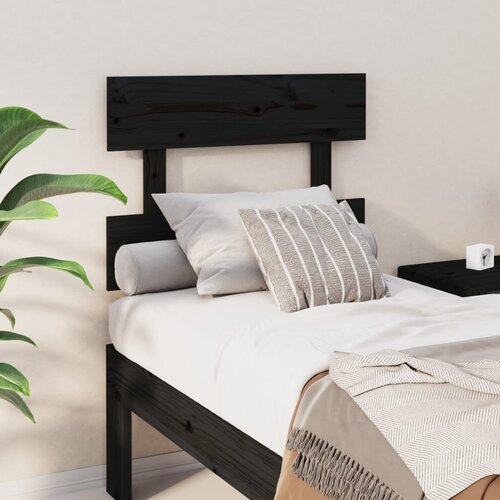 vidaXL uzglavlje za krevet crno 103,5 x 3 x 81 cm od masivne borovine Cijene