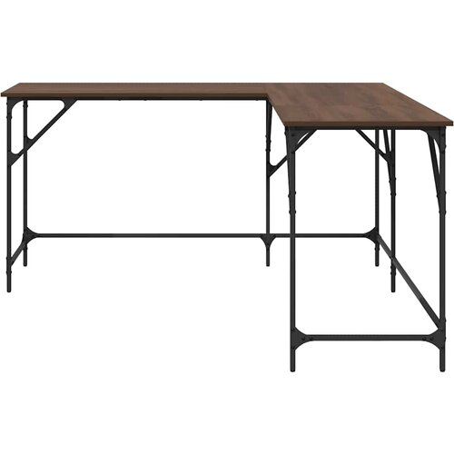  Radni stol smeđa boja hrasta 149x149x75 cm konstruirano drvo Slike