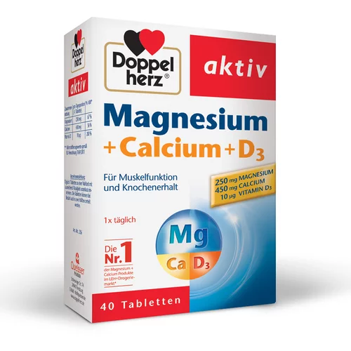 Doppelherz Aktiv Magnezij + Kalcij + D3, tablete