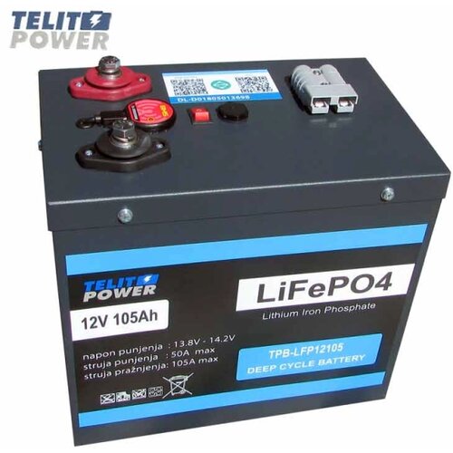 Telit Power Akumulator LiFePO4 12V 105Ah sa Bluetooth kontrolom u metalnom kući&scaron;tu Cene