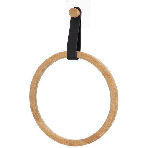 Tendance držač peškira samolepljivi okrugli 31X21X3,5CM bambus crna 91044103 Cene