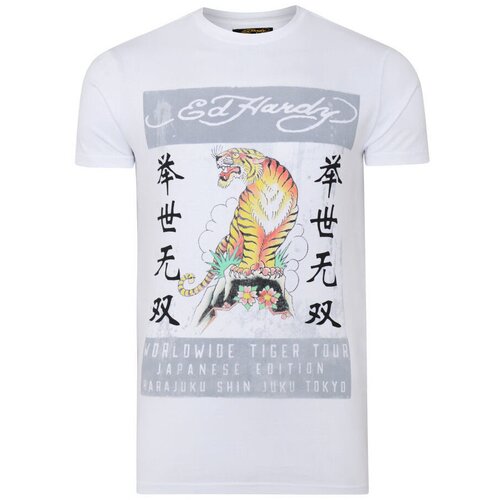 Ed Hardy Majice s kratkimi rokavi - Mt-tiger t-shirt Bela Cene