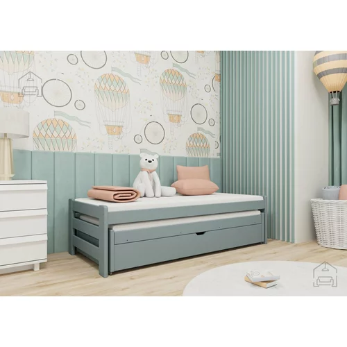 Lano Otroška postelja z dodatnim ležiščem Anis - 80x160 cm - Siva