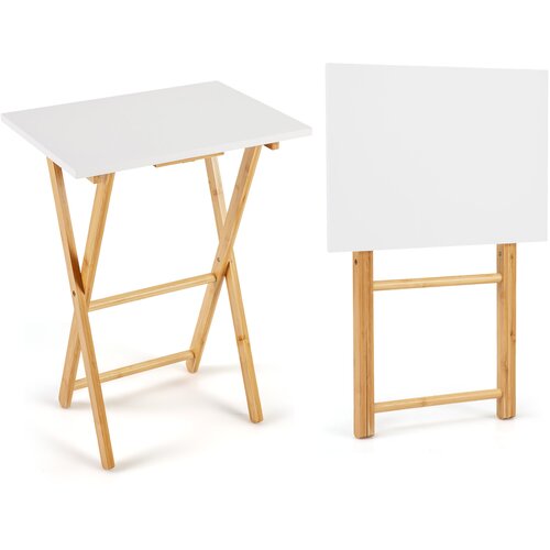 Costway Komplet 2 zložljivih mizic Pomožna mizica, (5000445422) Slike