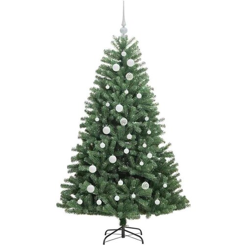 VidaXL Umjetno božićno drvce s nogom Zelena 150 cm PVC i metal Slike