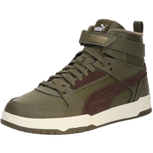 Puma Visoke tenisice smeđa / maslinasta / bijela Slike