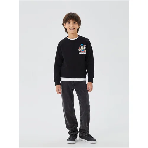 LC Waikiki Boys' Crew Neck Nostalgic Monkey Printed Long Sleeve Sweatshirt