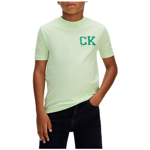 Calvin Klein Jeans Majice s kratkimi rokavi LVCKSJA09BLJI Zelena Cene