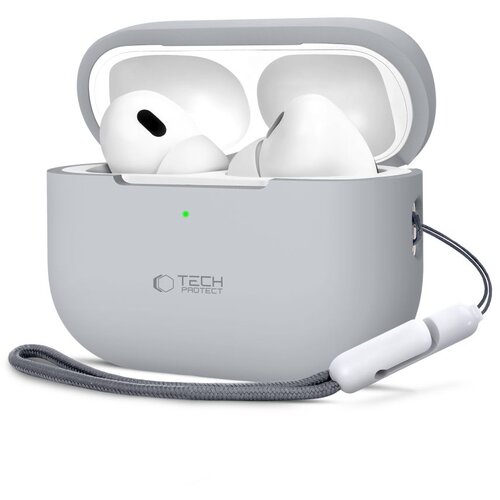 TECH-PROTECT SILIKONSKI OVITEK ZA APPLE AIRPODS PRO 1 2 CRAYON GREY, (22006248) Slike