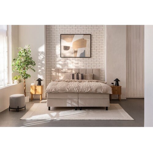 Bonami Selection Bež boxspring krevet s prostorom za odlaganje 160x200 cm Elva Bold Line &amp;ndash; Slike