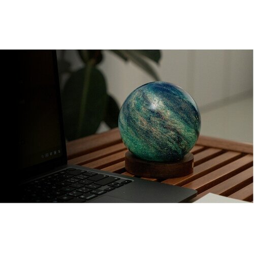 Gingko LED namizna svetilka v temni naravni barvi s steklenim senčilom (vi&amp;scaron;ina 13 cm) Galaxy Breeze &amp;ndash; Slike