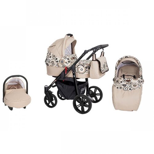 Kunert Kolica Za Bebe Silver crni ram set 2u1 Cene