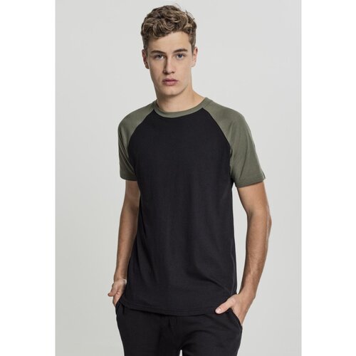 Urban Classics Raglan Contrast Tee blk/olive Cene