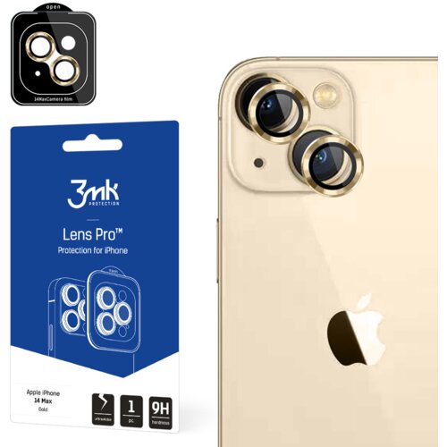 3mk LEČA PROTECTION PRO GOLD ZA APPLE IPHONE 14 KALJENO STEKLO, (21978068) Slike