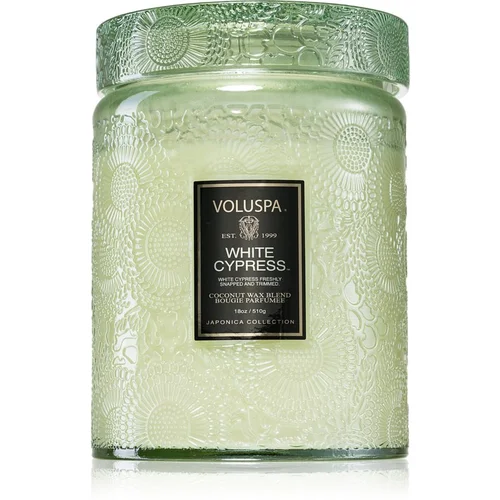 VOLUSPA Japonica Holiday White Cypress dišeča sveča 510 g